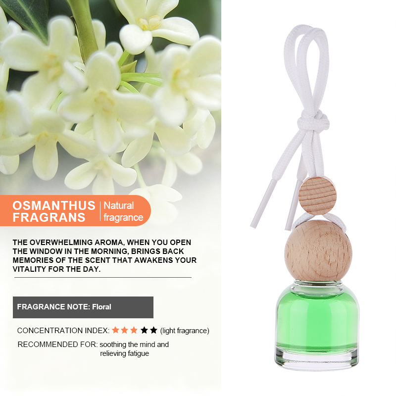 Car aroma pendant, round bottle with round lid - 9