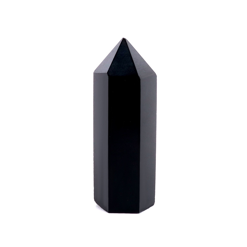 Natural rose quartz hexagonal prism - 13