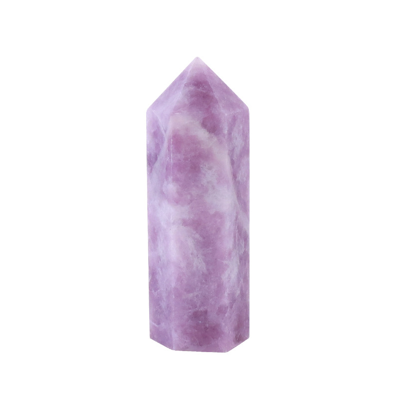 Natural rose quartz hexagonal prism - 27