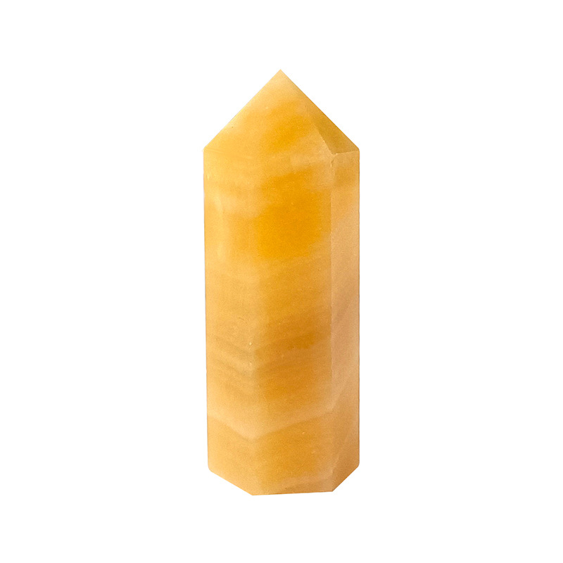Natural rose quartz hexagonal prism - 16