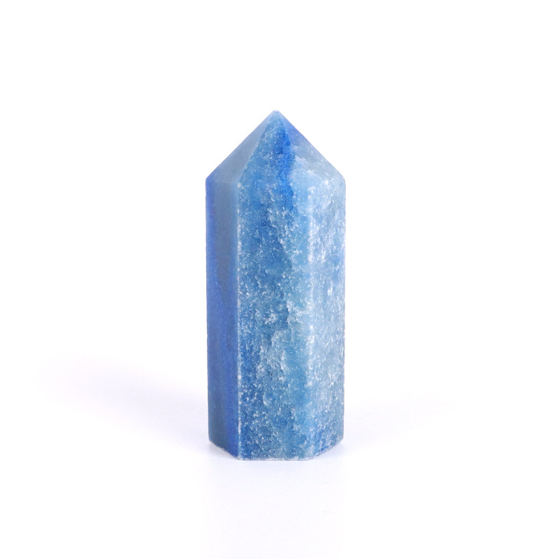 Natural rose quartz hexagonal prism - 17