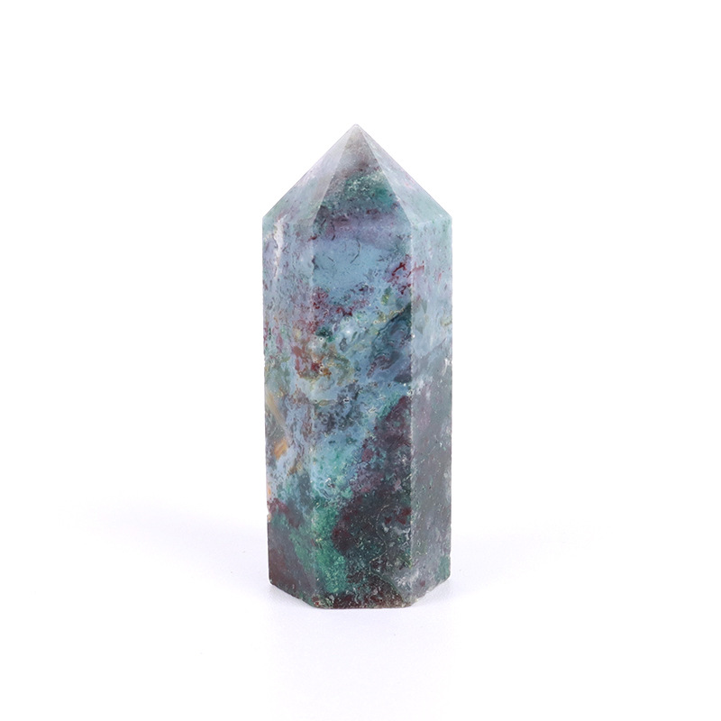 Natural rose quartz hexagonal prism - 8