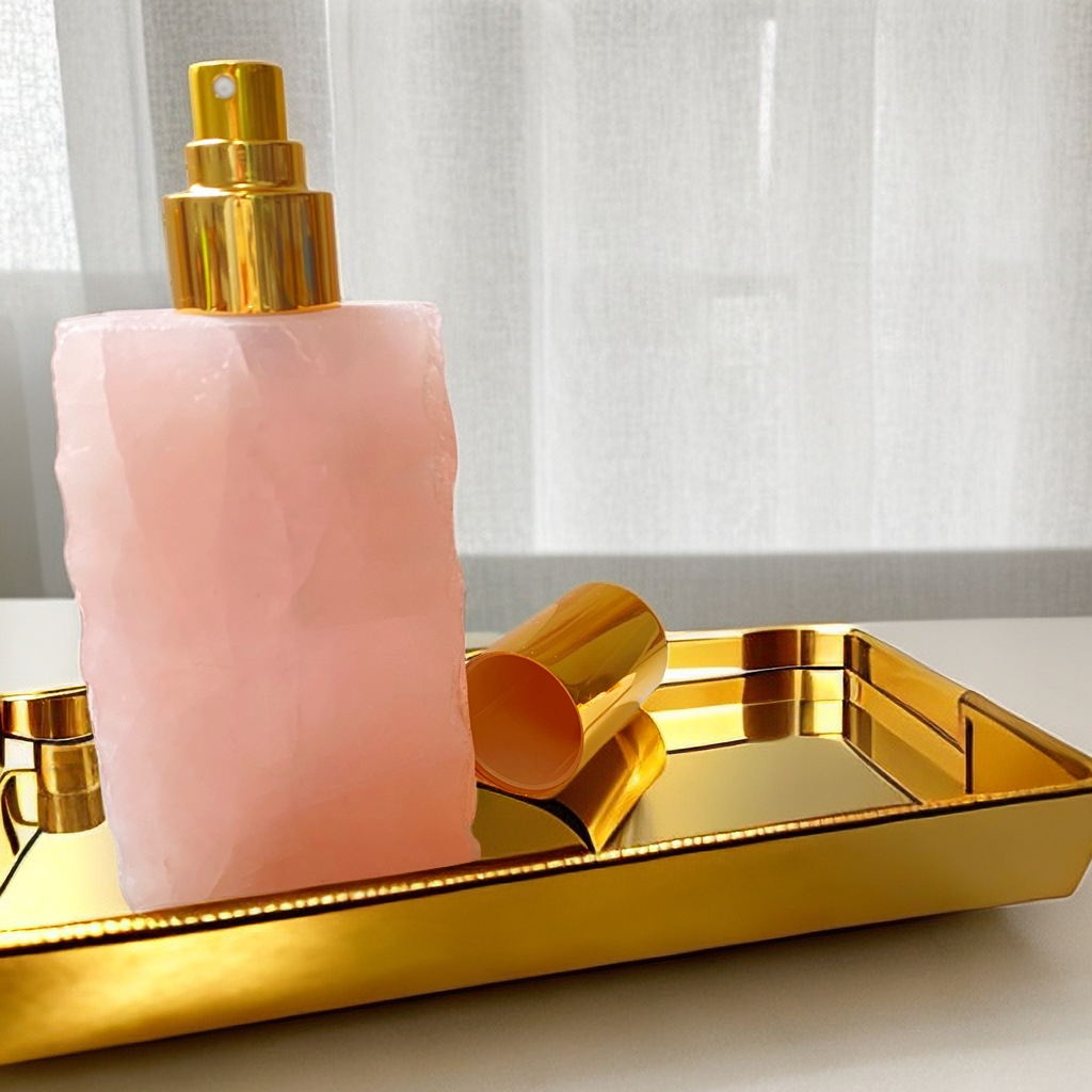 Natural pink crystal jade spray bottle - 4