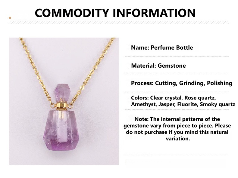 Multi-Faceted Crystal Perfume & Oil Pendant Necklace - 3