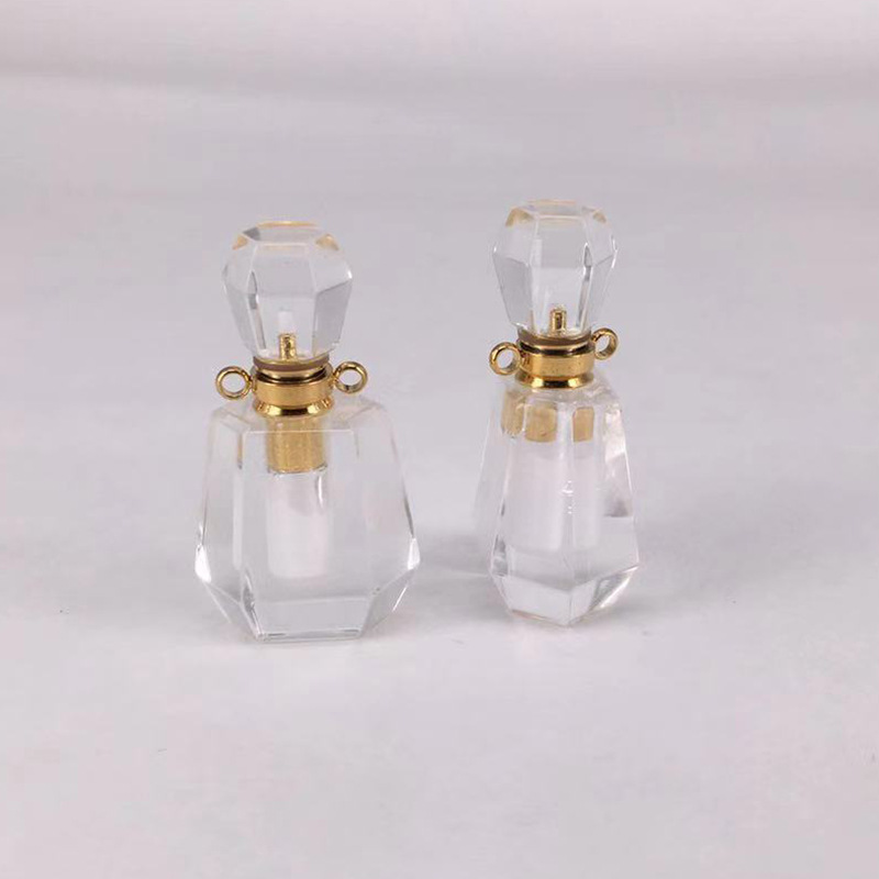 Multi-Faceted Crystal Perfume & Oil Pendant Necklace - 4