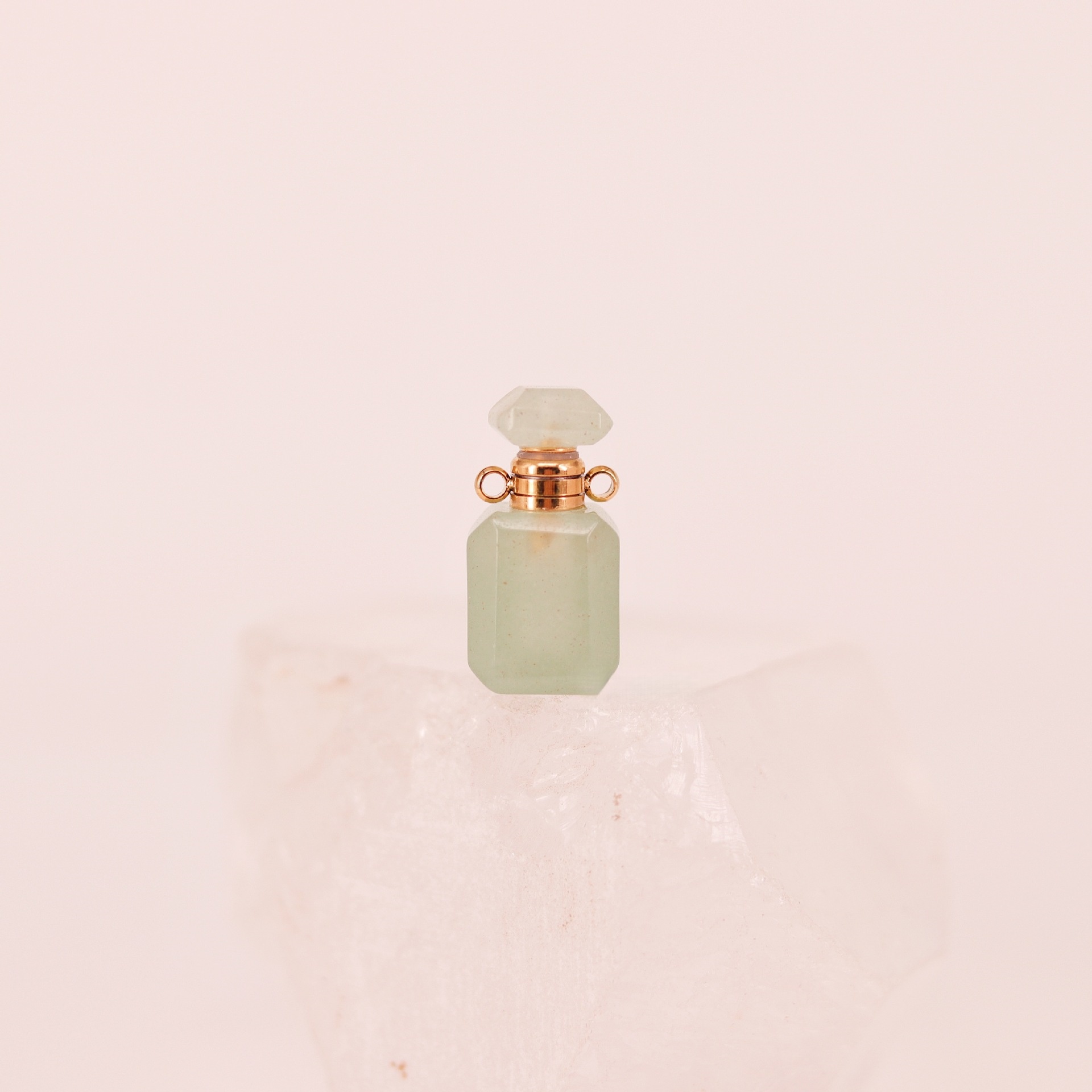 Natural crystal mini square necklace - 9