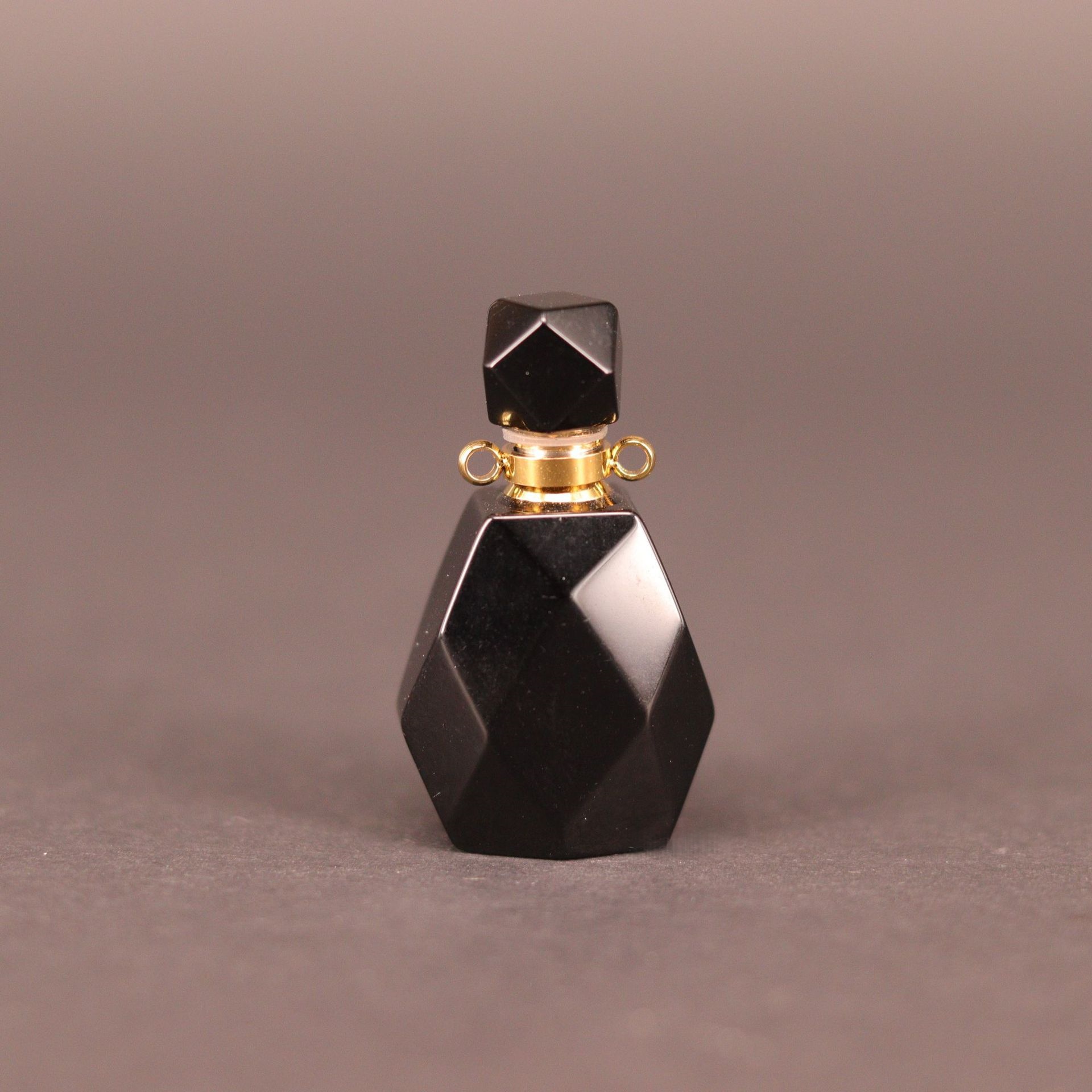 Gemstone  Crystal Rhombus Perfume Bottle Pendant - 9