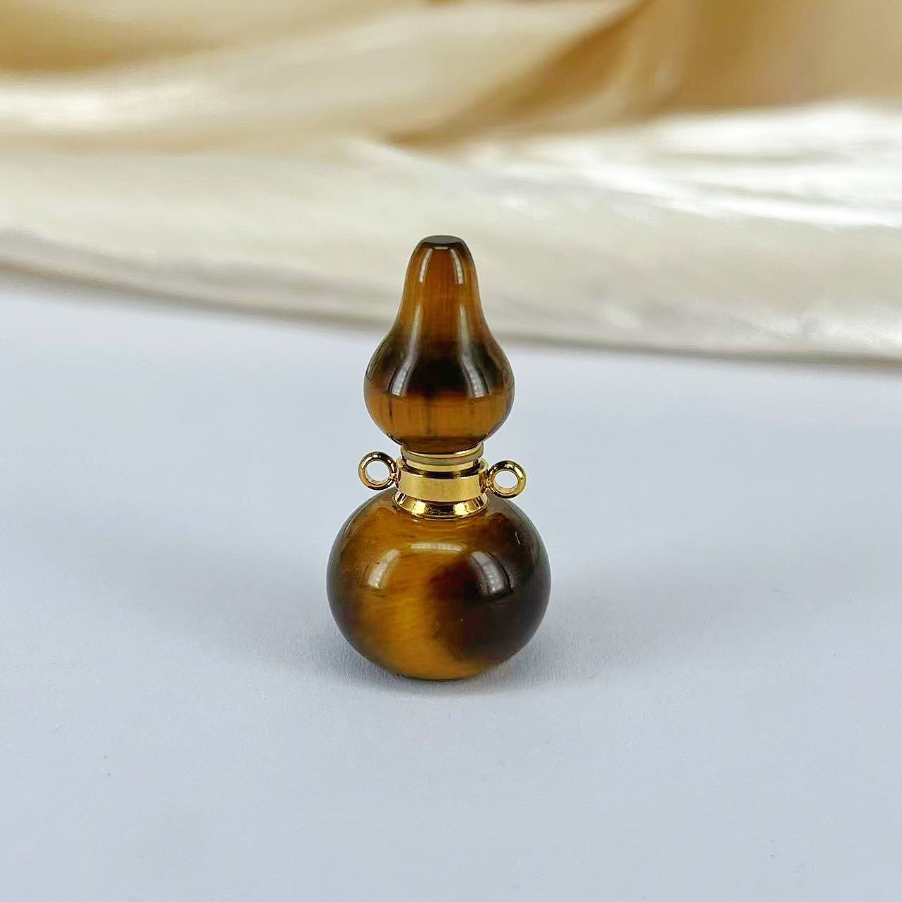 Cinnabar Gourd Perfume & Oil Pendant - 5
