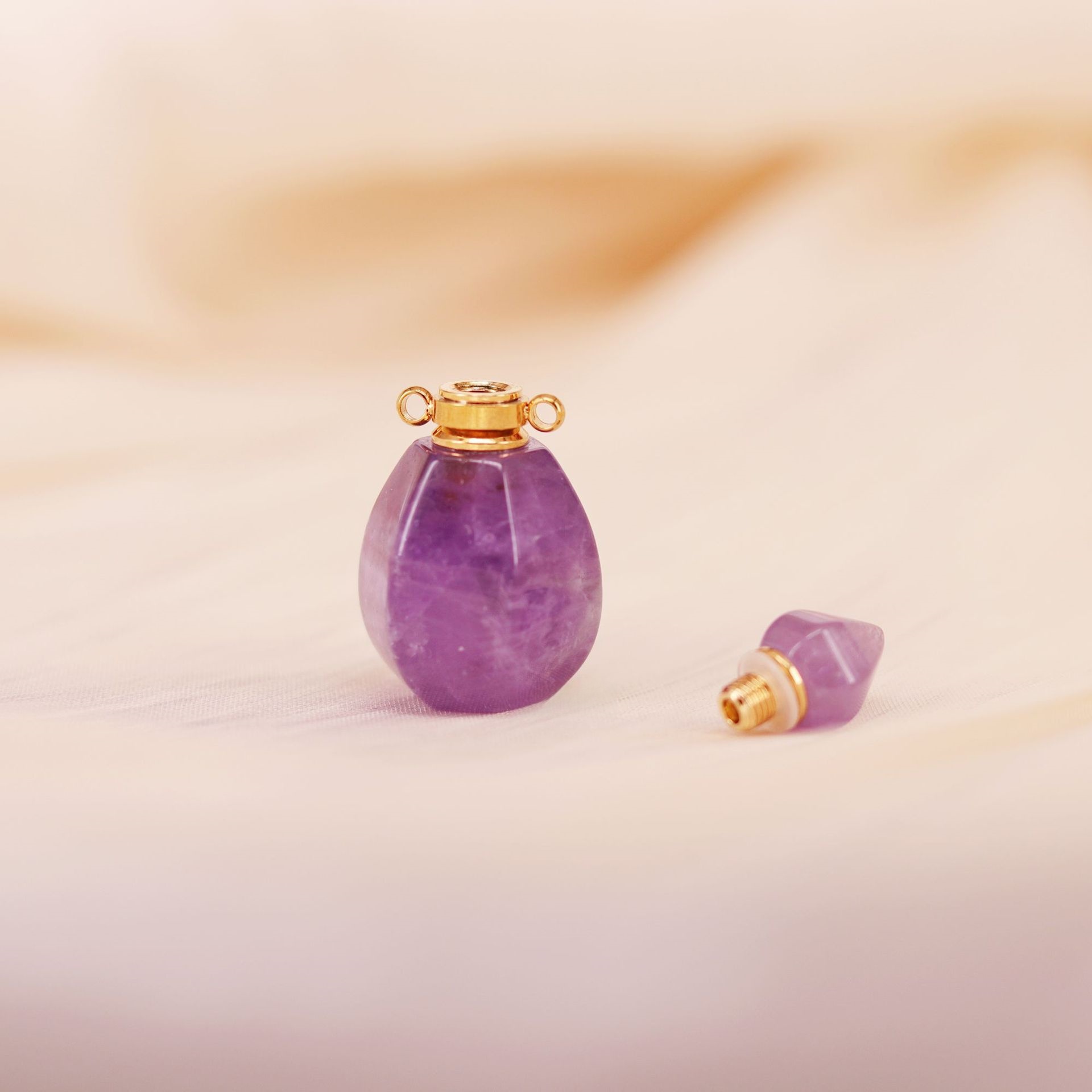 Natural crystal & gemstone flame-shaped necklace - 11