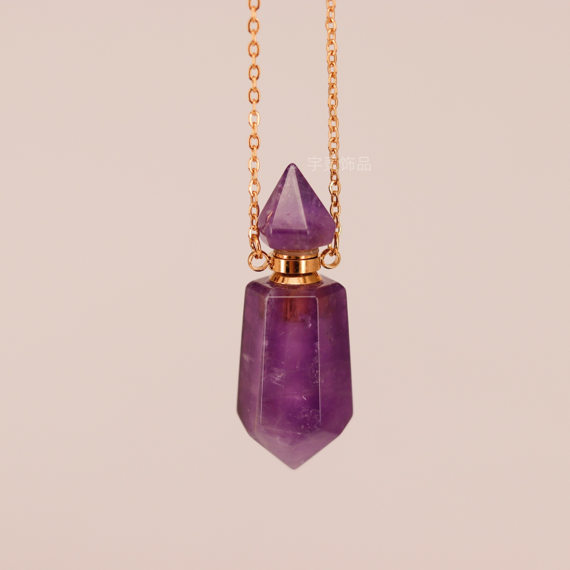 Natural Hexagonal Double-Terminated Crystal Pendant - 12